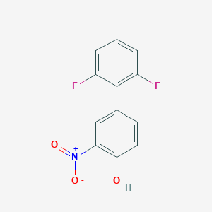 molecular formula C12H7F2NO3 B6382631 4-(2,6-Difluorophenyl)-2-nitrophenol, 95% CAS No. 1261909-17-4