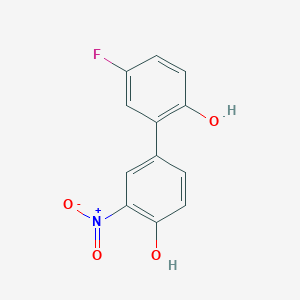 molecular formula C12H8FNO4 B6382638 4-(5-Fluoro-2-hydroxyphenyl)-2-nitrophenol, 95% CAS No. 1261933-02-1