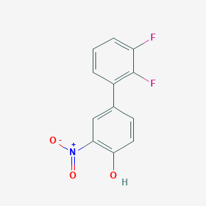 molecular formula C12H7F2NO3 B6382643 4-(2,3-Difluorophenyl)-2-nitrophenol, 95% CAS No. 1261909-13-0
