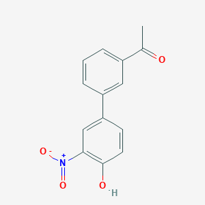 molecular formula C14H11NO4 B6382669 4-(3-Acetylphenyl)-2-nitrophenol, 95% CAS No. 1262003-83-7