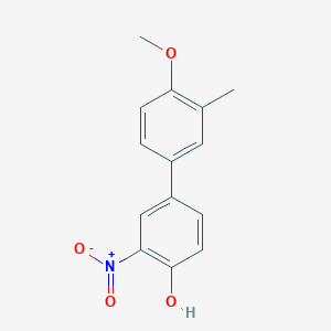 molecular formula C14H13NO4 B6382703 4-(4-Methoxy-3-methylphenyl)-2-nitrophenol, 95% CAS No. 1261974-29-1