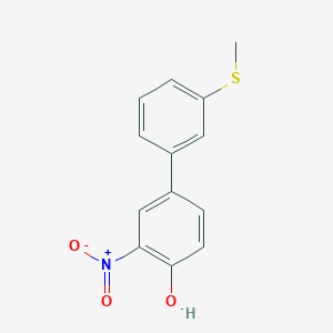 molecular formula C13H11NO3S B6382714 4-(3-Methylthiophenyl)-2-nitrophenol, 95% CAS No. 1261974-41-7