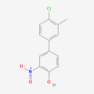 molecular formula C13H10ClNO3 B6382768 4-(4-Chloro-3-methylphenyl)-2-nitrophenol, 95% CAS No. 1262003-25-7