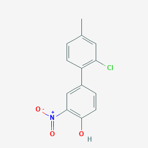 molecular formula C13H10ClNO3 B6382783 4-(2-Chloro-4-methylphenyl)-2-nitrophenol, 95% CAS No. 1261970-32-4