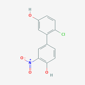 molecular formula C12H8ClNO4 B6382802 4-(2-Chloro-5-hydroxyphenyl)-2-nitrophenol, 95% CAS No. 1261974-93-9