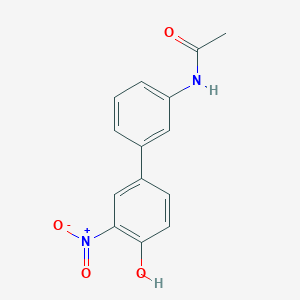 molecular formula C14H12N2O4 B6382811 4-(3-Acetylaminophenyl)-2-nitrophenol, 95% CAS No. 1261946-11-5