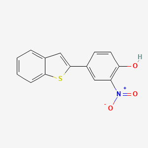 molecular formula C14H9NO3S B6382814 4-[Benzo(b)thiophen-2-yl]-2-nitrophenol, 95% CAS No. 1261888-53-2