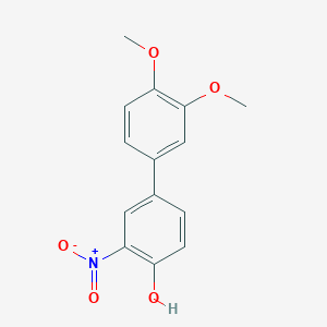 molecular formula C14H13NO5 B6382822 4-(3,4-Dimethoxyphenyl)-2-nitrophenol, 95% CAS No. 1261888-56-5