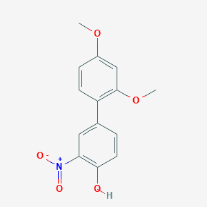 molecular formula C14H13NO5 B6382830 4-(2,4-Dimethoxyphenyl)-2-nitrophenol, 95% CAS No. 1262003-85-9