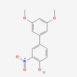 molecular formula C14H13NO5 B6382839 4-(3,5-Dimethoxyphenyl)-2-nitrophenol, 95% CAS No. 1262002-55-0