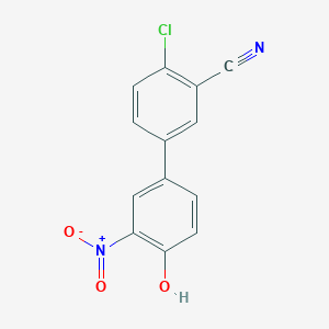 molecular formula C13H7ClN2O3 B6382846 4-(4-Chloro-3-cyanophenyl)-2-nitrophenol, 95% CAS No. 1261957-66-7