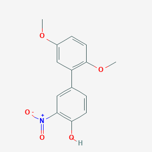 molecular formula C14H13NO5 B6382851 4-(2,5-Dimethoxyphenyl)-2-nitrophenol, 95% CAS No. 1261923-99-2