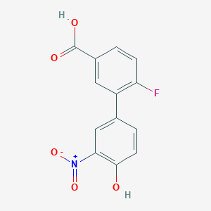 4-(5-Carboxy-2-fluorophenyl)-2-nitrophenol, 95%
