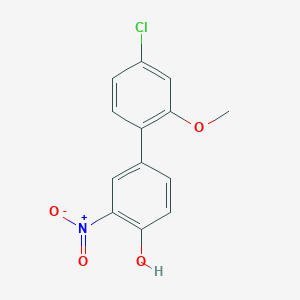 molecular formula C13H10ClNO4 B6382863 4-(4-Chloro-2-methoxyphenyl)-2-nitrophenol, 95% CAS No. 1261924-08-6