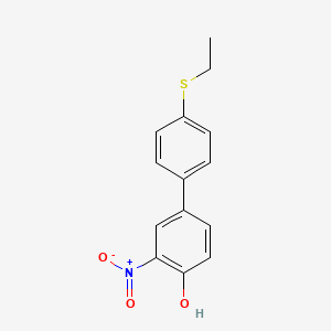 4-(4-Ethylthiophenyl)-2-nitrophenol, 95%