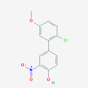 molecular formula C13H10ClNO4 B6382870 4-(2-Chloro-5-methoxyphenyl)-2-nitrophenol, 95% CAS No. 1261888-58-7