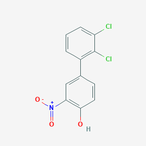 molecular formula C12H7Cl2NO3 B6382890 4-(2,3-Dichlorophenyl)-2-nitrophenol, 95% CAS No. 1261924-17-7