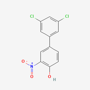 molecular formula C12H7Cl2NO3 B6382919 4-(3,5-Dichlorophenyl)-2-nitrophenol, 95% CAS No. 1261975-42-1