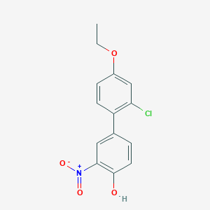 molecular formula C14H12ClNO4 B6382980 4-(2-Chloro-4-ethoxyphenyl)-2-nitrophenol, 95% CAS No. 1261946-37-5