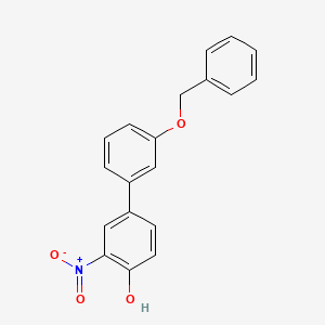 molecular formula C19H15NO4 B6383053 4-(3-Benzyloxyphenyl)-2-nitrophenol, 95% CAS No. 1261946-67-1