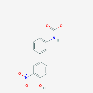 molecular formula C17H18N2O5 B6383072 4-(3-BOC-Aminophenyl)-2-nitrophenol, 95% CAS No. 1261970-39-1