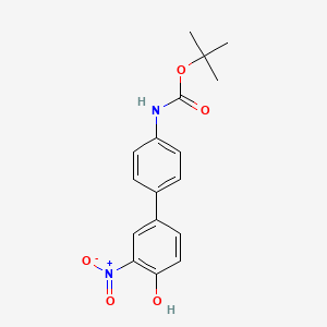 molecular formula C17H18N2O5 B6383073 4-(4-BOC-Aminophenyl)-2-nitrophenol, 95% CAS No. 1261900-24-6