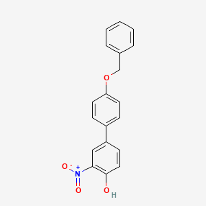 molecular formula C19H15NO4 B6383075 4-(4-Benzyloxyphenyl)-2-nitrophenol, 95% CAS No. 1262003-31-5
