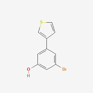 molecular formula C10H7BrOS B6383118 3-Bromo-5-(thiophen-3-yl)phenol, 95% CAS No. 1261947-12-9