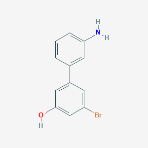 molecular formula C12H10BrNO B6383129 5-(3-Aminophenyl)-3-bromophenol, 95% CAS No. 1261902-82-2