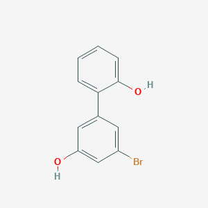 molecular formula C12H9BrO2 B6383145 3-Bromo-5-(2-hydroxyphenyl)phenol, 95% CAS No. 1262003-36-0