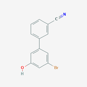 molecular formula C13H8BrNO B6383164 3-Bromo-5-(3-cyanophenyl)phenol, 95% CAS No. 1261947-31-2