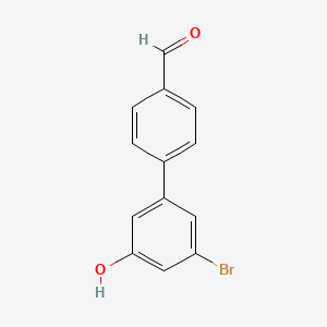 molecular formula C13H9BrO2 B6383178 3-Bromo-5-(4-formylphenyl)phenol, 95% CAS No. 1261897-53-3