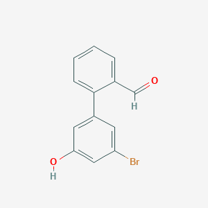 molecular formula C13H9BrO2 B6383184 3-Bromo-5-(2-formylphenyl)phenol, 95% CAS No. 1262002-83-4