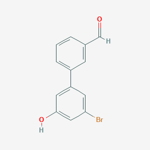molecular formula C13H9BrO2 B6383189 3-Bromo-5-(3-formylphenyl)phenol, 95% CAS No. 1261964-08-2