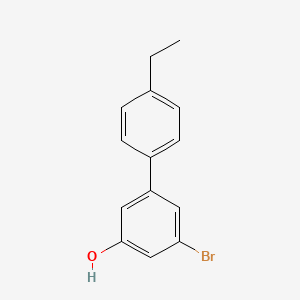 molecular formula C14H13BrO B6383198 3-Bromo-5-(4-ethylphenyl)phenol, 95% CAS No. 1261975-87-4