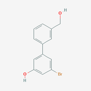 molecular formula C13H11BrO2 B6383207 3-Bromo-5-(3-hydroxymethylphenyl)phenol, 95% CAS No. 1261888-71-4