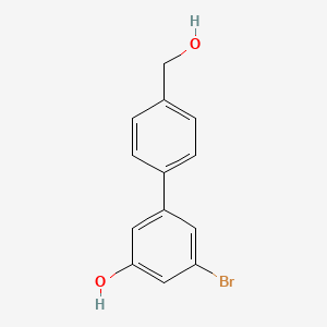 molecular formula C13H11BrO2 B6383210 3-Bromo-5-(4-hydroxymethylphenyl)phenol, 95% CAS No. 1261947-43-6