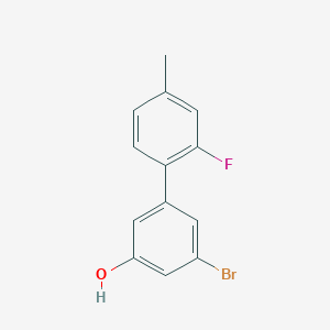 molecular formula C13H10BrFO B6383216 3-Bromo-5-(2-fluoro-4-methylphenyl)phenol, 95% CAS No. 1261925-09-0