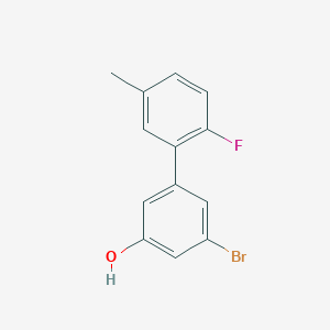 molecular formula C13H10BrFO B6383218 3-Bromo-5-(2-fluoro-5-methylphenyl)phenol, 95% CAS No. 1262003-47-3