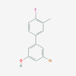 molecular formula C13H10BrFO B6383220 3-Bromo-5-(4-fluoro-3-methylphenyl)phenol, 95% CAS No. 1261929-72-9