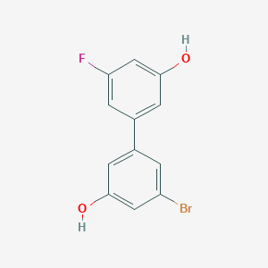 molecular formula C12H8BrFO2 B6383253 3-Bromo-5-(3-fluoro-5-hydroxyphenyl)phenol, 95% CAS No. 1261929-76-3