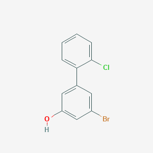 molecular formula C12H8BrClO B6383261 3-Bromo-5-(2-chlorophenyl)phenol, 95% CAS No. 1261991-83-6