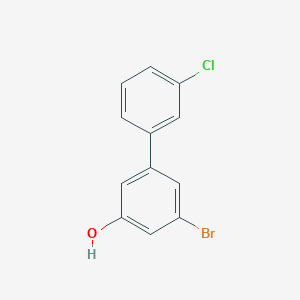 molecular formula C12H8BrClO B6383264 3-Bromo-5-(3-chlorophenyl)phenol, 95% CAS No. 1261976-00-4
