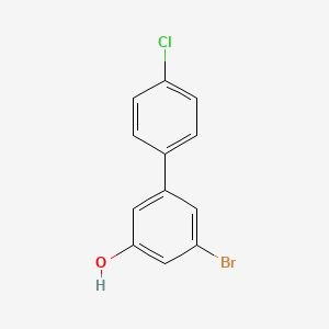 molecular formula C12H8BrClO B6383280 3-Bromo-5-(4-chlorophenyl)phenol, 95% CAS No. 1261957-95-2