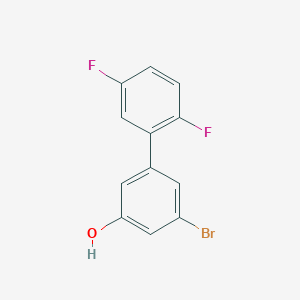 molecular formula C12H7BrF2O B6383293 3-Bromo-5-(2,5-difluorophenyl)phenol, 95% CAS No. 1261925-16-9