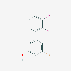 molecular formula C12H7BrF2O B6383298 3-Bromo-5-(2,3-difluorophenyl)phenol, 95% CAS No. 1261976-17-3