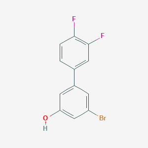 molecular formula C12H7BrF2O B6383299 3-Bromo-5-(3,4-difluorophenyl)phenol, 95% CAS No. 1261991-88-1