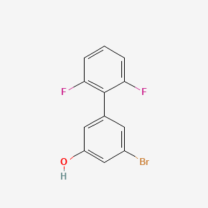 molecular formula C12H7BrF2O B6383307 3-Bromo-5-(2,6-difluorophenyl)phenol, 95% CAS No. 1261902-87-7