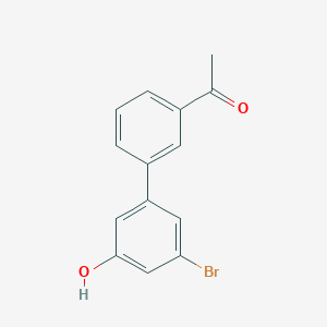 molecular formula C14H11BrO2 B6383313 5-(3-Acetylphenyl)-3-bromophenol, 95% CAS No. 1261929-88-7