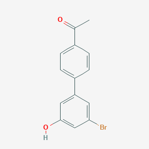 molecular formula C14H11BrO2 B6383324 5-(4-Acetylphenyl)-3-bromophenol, 95% CAS No. 1261925-22-7